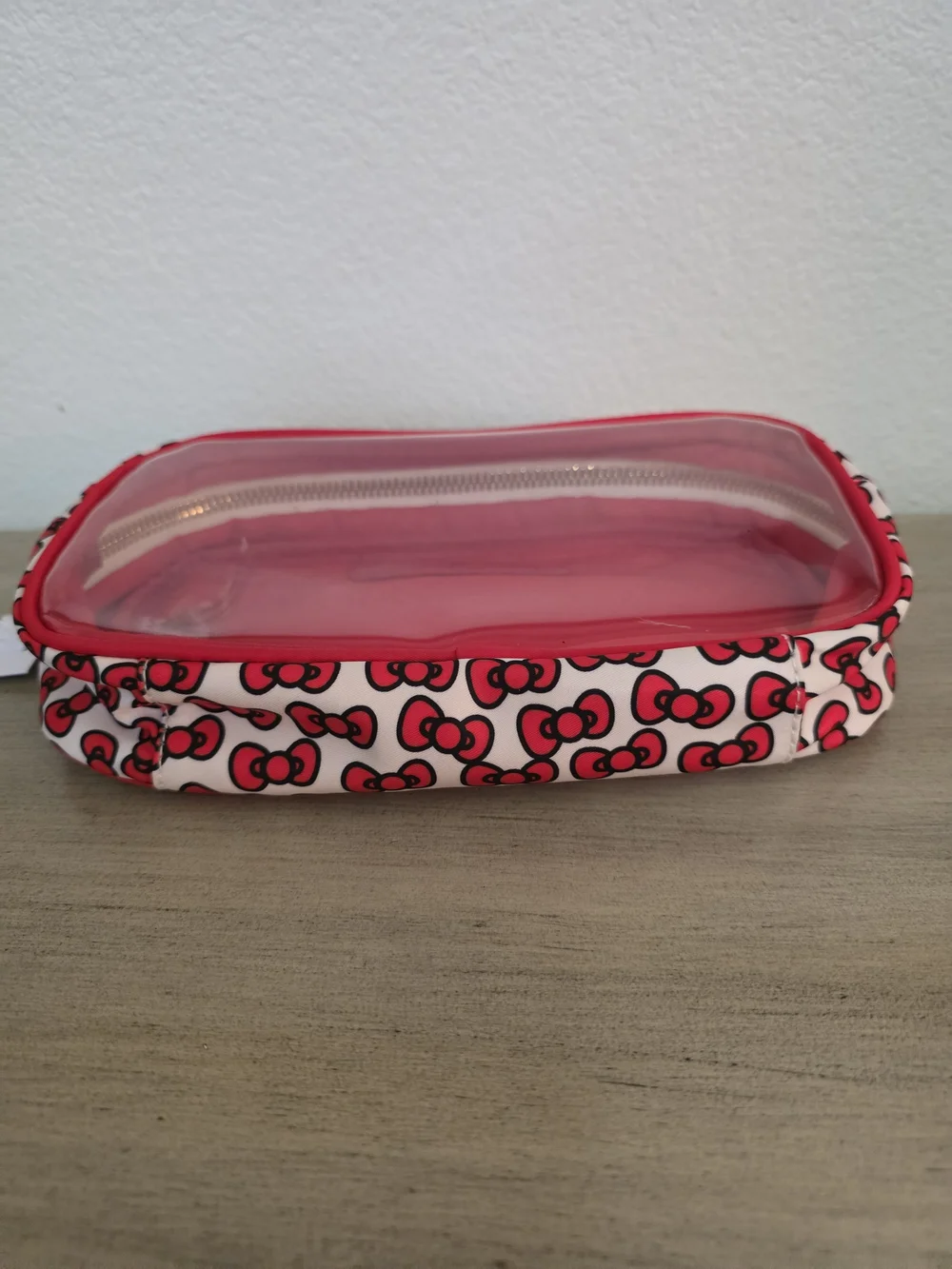 Stoney Clover Lane Red Hello Kitty Clear Cosmetic Pouch